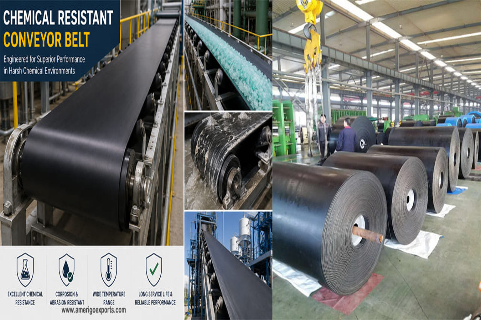 Industrial rubber conveyor belt