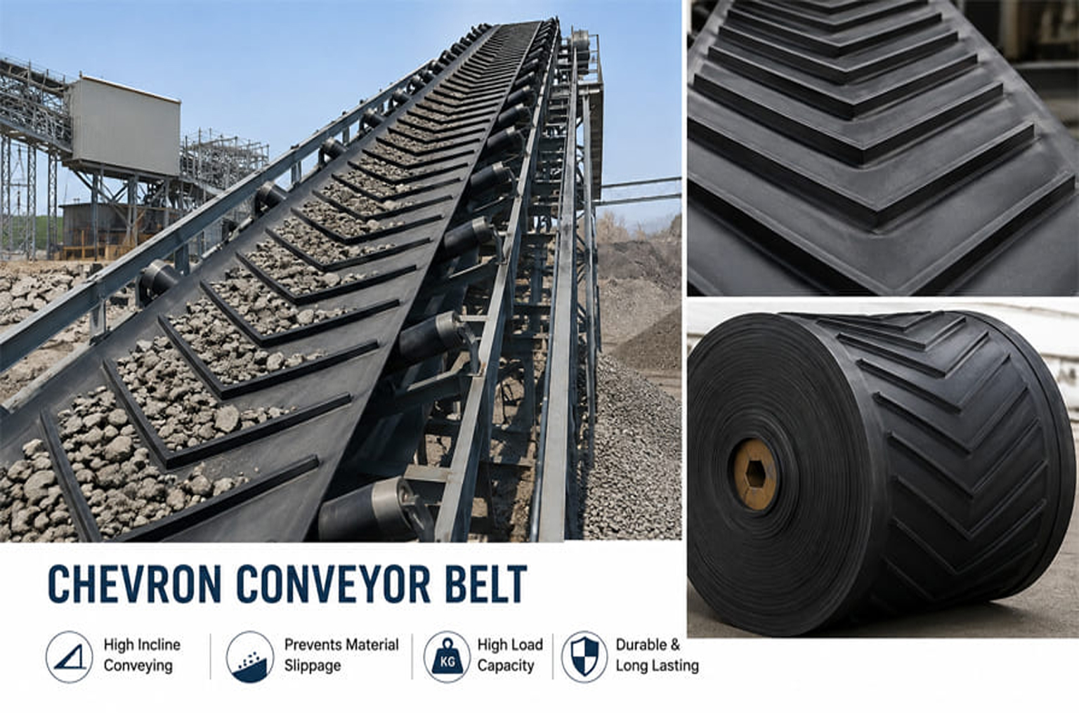 Industrial rubber conveyor belt